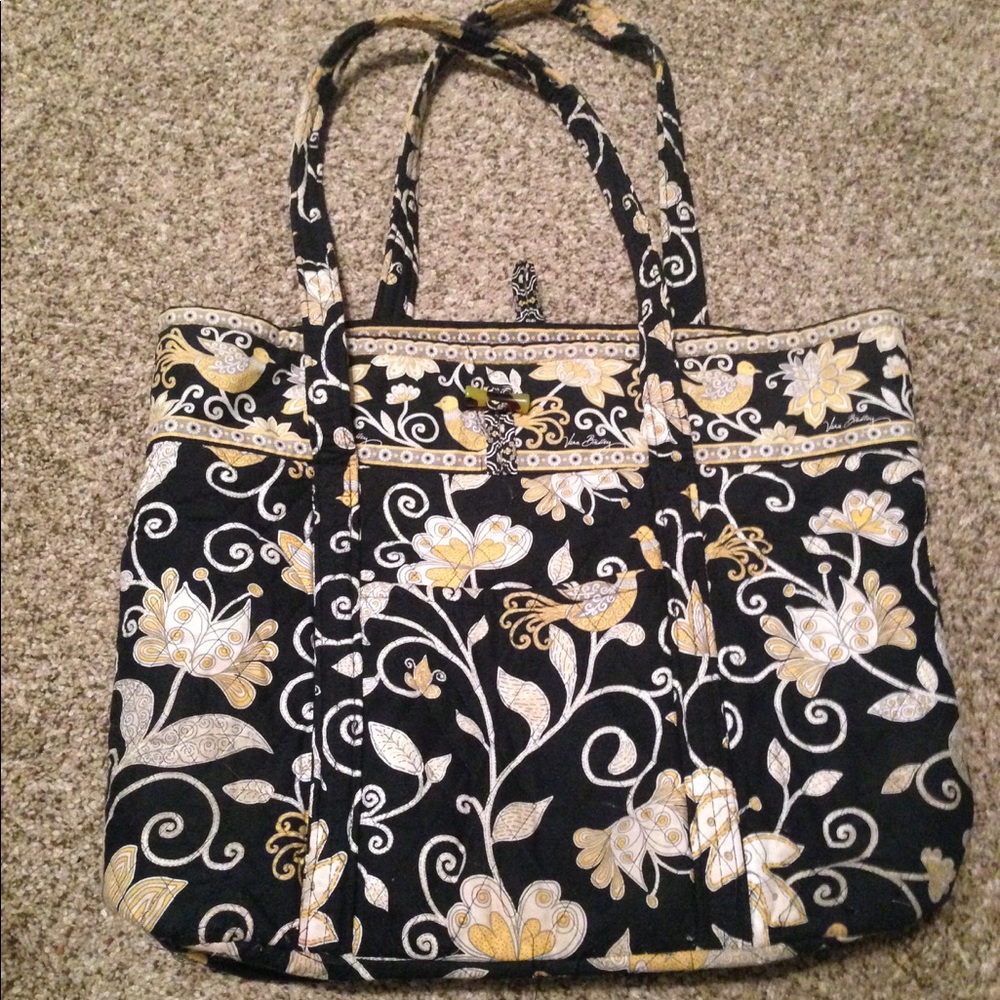 Vera Bradley Large Tote Retired Yellow Bird